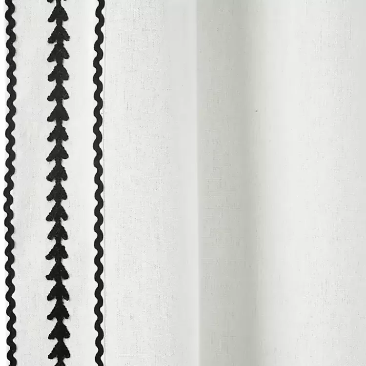 white_embroidered_ric_rac_curtain_panel__in_3.webp Embroidered Ric Rac Curtain Panel, 84 in.>Kirklands Home Store