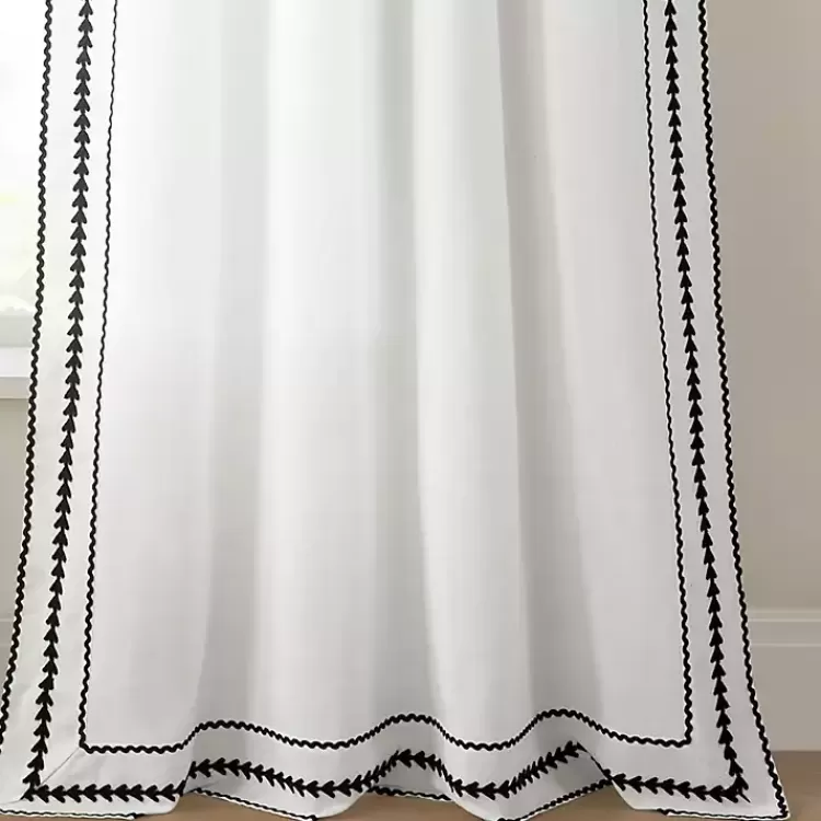 white_embroidered_ric_rac_curtain_panel__in_4.webp Embroidered Ric Rac Curtain Panel, 84 in.>Kirklands Home Store