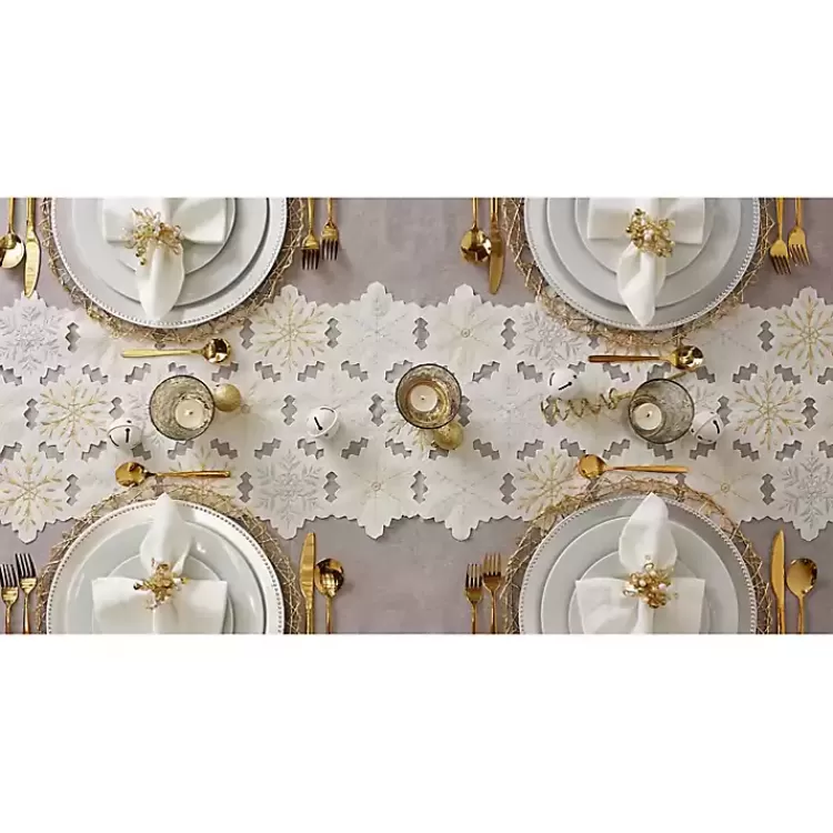 white_embroidered_snowflakes_table_runner_6.webp White Embroidered Snowflakes Table Runner>Kirklands Home Cheap