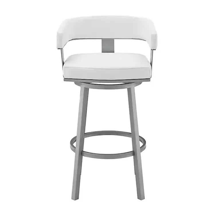 Faux Leather Lorin Swivel Counter Stool>Kirklands Home Discount