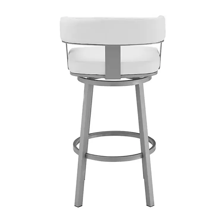 white_faux_leather_lorin_swivel_counter_stool_4.webp Faux Leather Lorin Swivel Counter Stool>Kirklands Home Discount