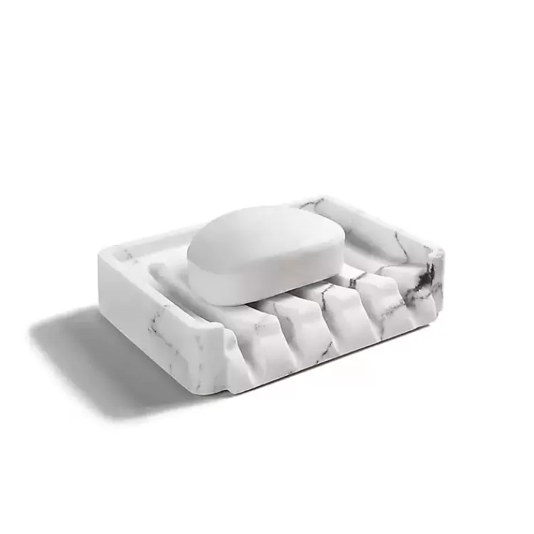 Faux Marble Elevated Soap Dish>Kirklands Home Discount