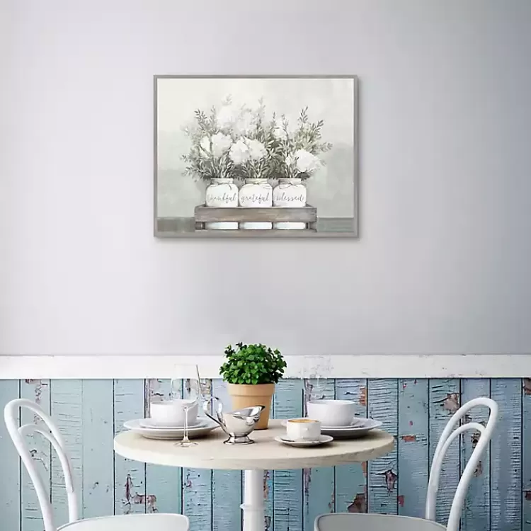 white_flower_jars_framed_canvas_art_print_3.webp Flower Jars Framed Canvas Art Print>Kirklands Home New