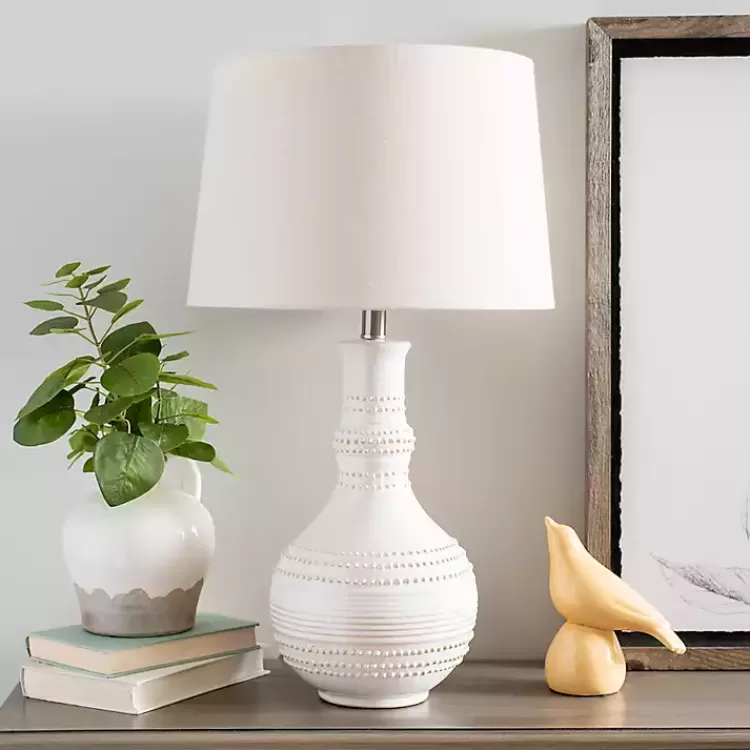 White Glaze Serenia Ceramic Table Lamp>Kirklands Home Hot