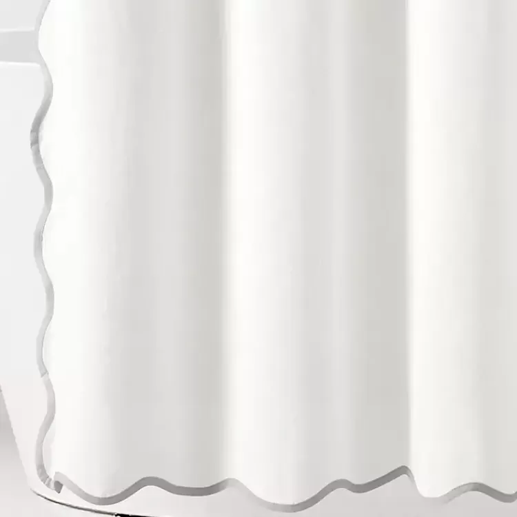 white_gray_scalloped_coastal_shower_curtain_3.webp White Gray Scalloped Coastal Shower Curtain>Kirklands Home Flash Sale