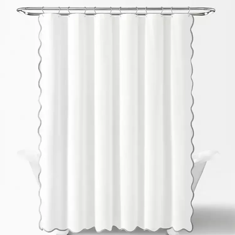white_gray_scalloped_coastal_shower_curtain_4.webp White Gray Scalloped Coastal Shower Curtain>Kirklands Home Flash Sale