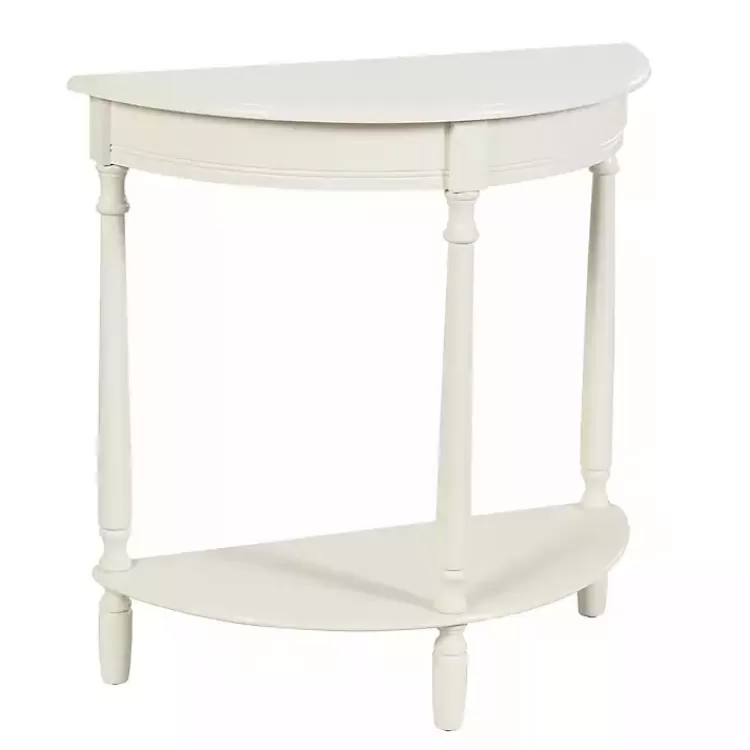 white_half_moon_tinslee_console_table_2.webp Half Moon Tinslee Console Table>Kirklands Home Fashion