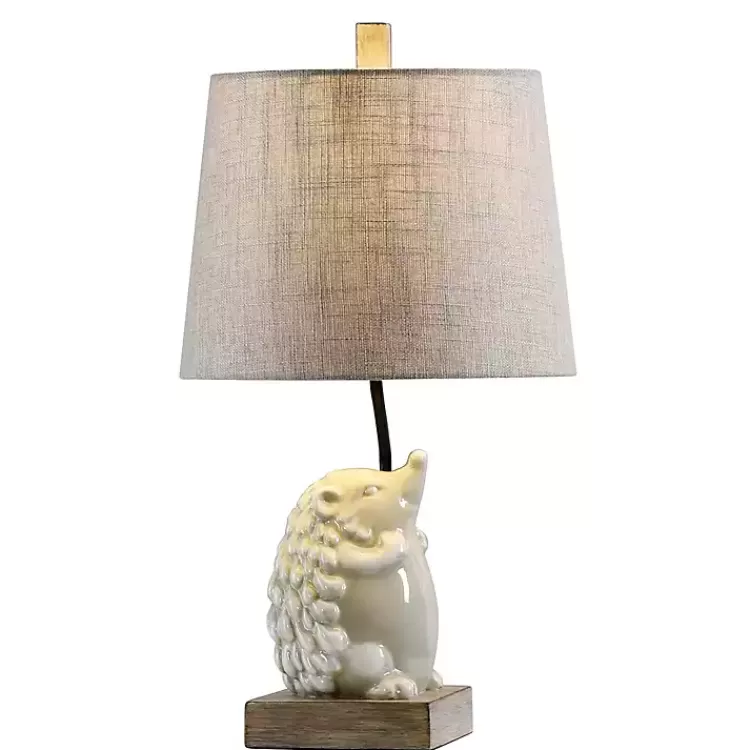 white_hedgehog_accent_table_lamp_2.webp White Hedgehog Accent Table Lamp>Kirklands Home New