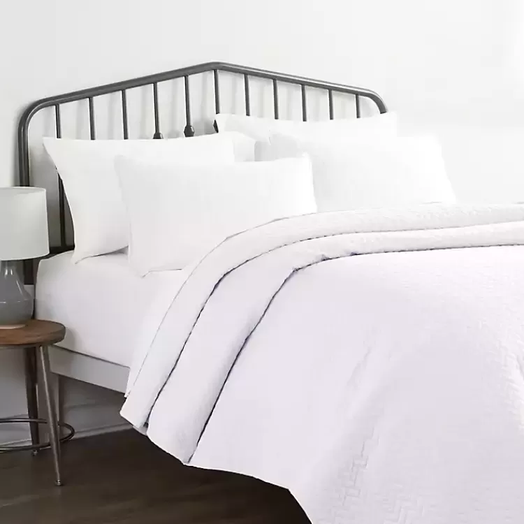 white_herringbone_quilted_pc_twin_coverlet_set_2.webp Herringbone Quilted 2-pc. Twin Coverlet Set>Kirklands Home New