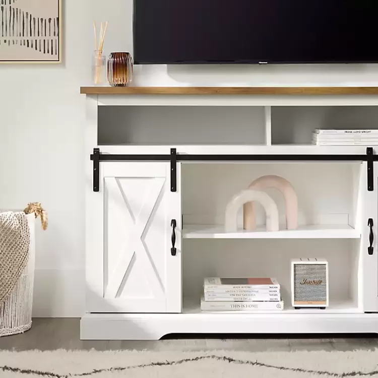white_highboy_sliding_barn_door_media_cabinet_2.webp Highboy Sliding Barn Door Media Cabinet>Kirklands Home Best