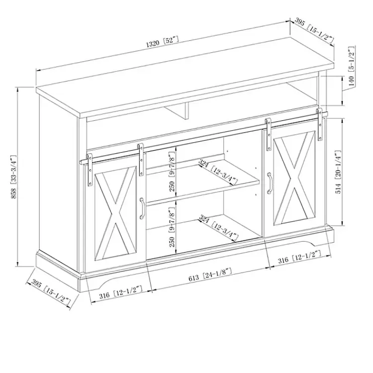 white_highboy_sliding_barn_door_media_cabinet_5.webp Highboy Sliding Barn Door Media Cabinet>Kirklands Home Best