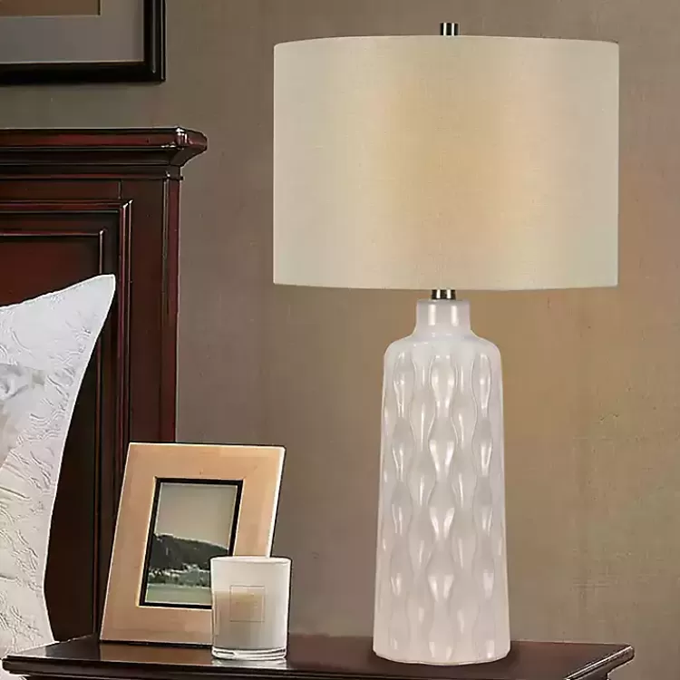 White Honeycomb Wave Table Lamps, Set of 2>Kirklands Home Shop
