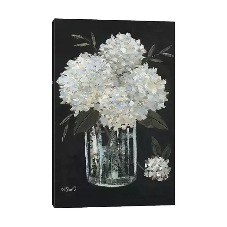 White Hydrangeas Canvas Art Print>Kirklands Home Outlet