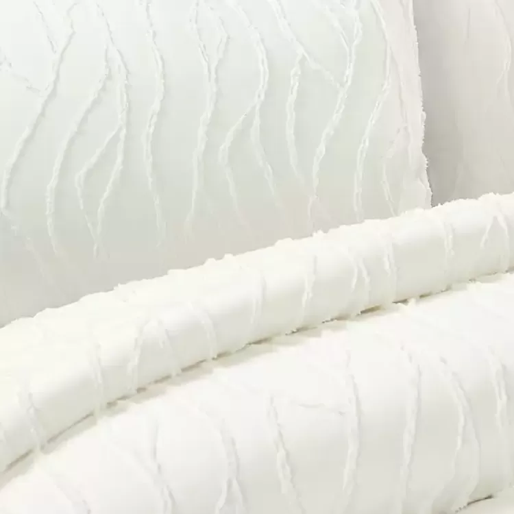 white_jacquard_wave_pc_king_comforter_set_2.webp Jacquard Wave 3-pc. King Comforter Set>Kirklands Home Best Sale