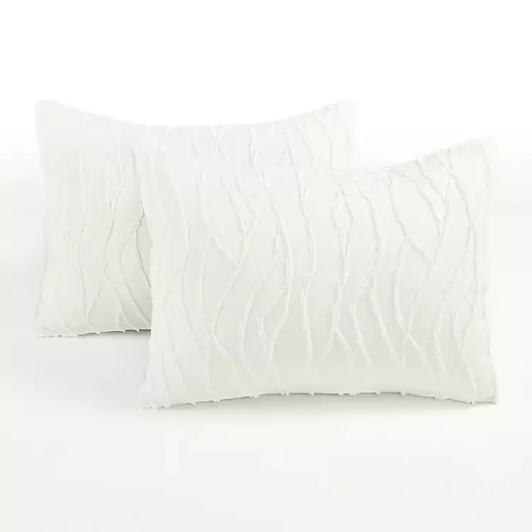white_jacquard_wave_pc_king_comforter_set_4.webp Jacquard Wave 3-pc. King Comforter Set>Kirklands Home Best Sale