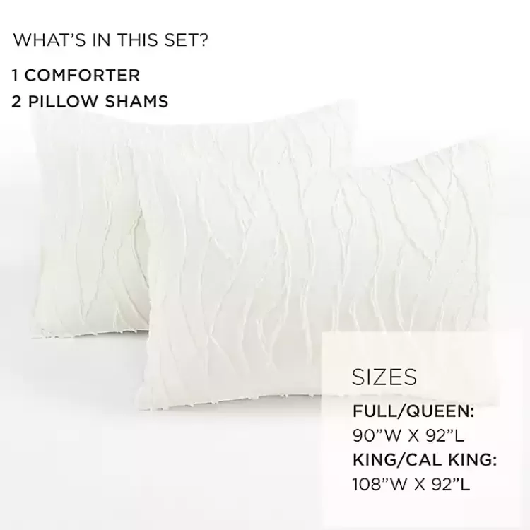 white_jacquard_wave_pc_king_comforter_set_7.webp Jacquard Wave 3-pc. King Comforter Set>Kirklands Home Best Sale