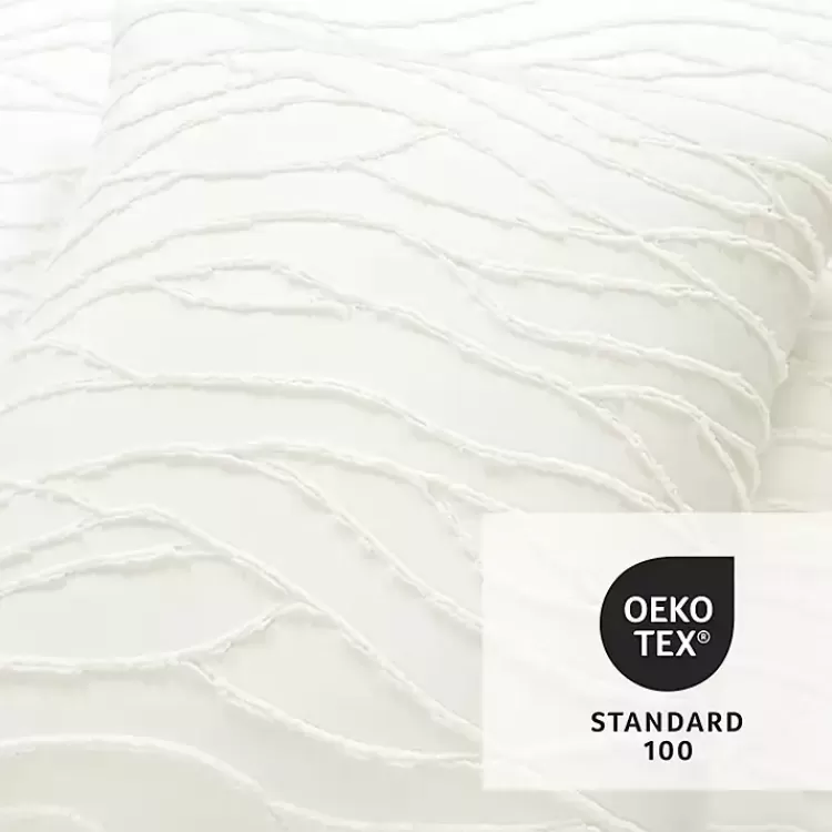 white_jacquard_wave_pc_king_comforter_set_8.webp Jacquard Wave 3-pc. King Comforter Set>Kirklands Home Best Sale