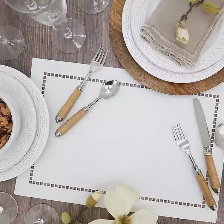Laser-Cut Hemstitch Placemats, Set of 4>Kirklands Home Online