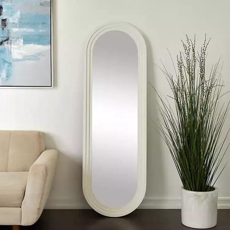 White Layered Frame Oblong Wall Mirror>Kirklands Home Best
