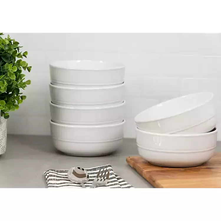 white_linear_cereal_bowls_set_of__2.webp Linear Cereal Bowls, Set of 6>Kirklands Home Cheap