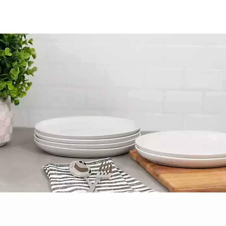 white_linear_salad_plates_set_of__3.webp Linear Salad Plates, Set of 6>Kirklands Home Flash Sale