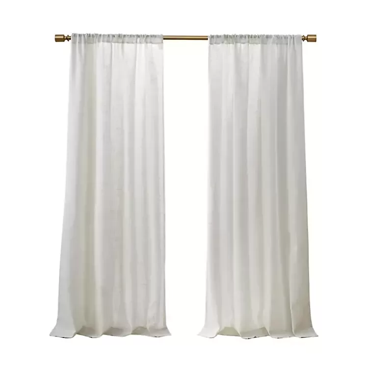 Linen Blend Curtain Panel Set, 84 in.>Kirklands Home Outlet