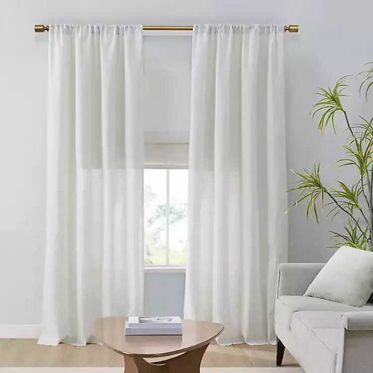 Linen Blend Curtain Panel Set, 84 in.>Kirklands Home Outlet