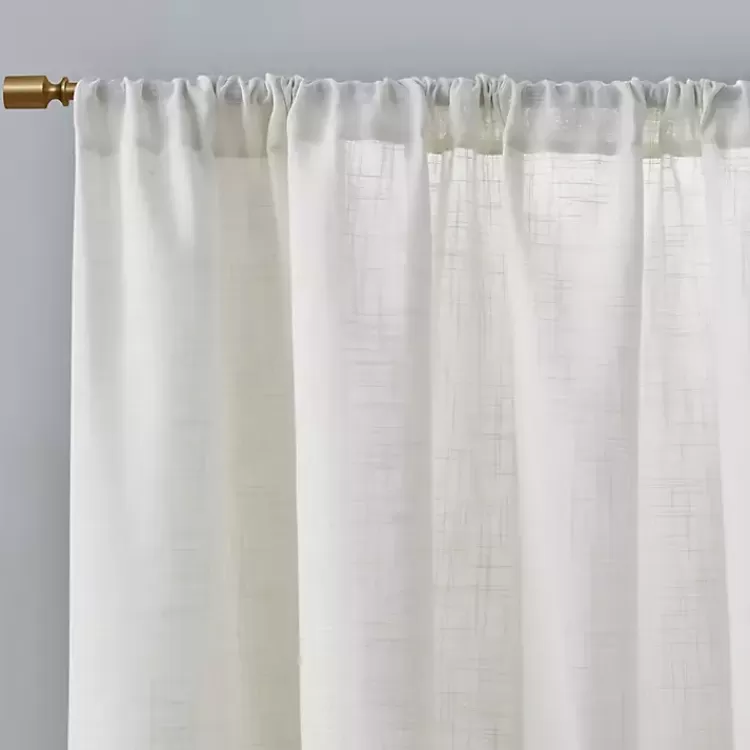 white_linen_blend_curtain_panel_set__in_3.webp Linen Blend Curtain Panel Set, 84 in.>Kirklands Home Outlet
