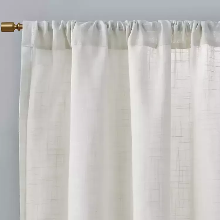 white_linen_blend_curtain_panel_set__in_4.webp Linen Blend Curtain Panel Set, 84 in.>Kirklands Home Outlet