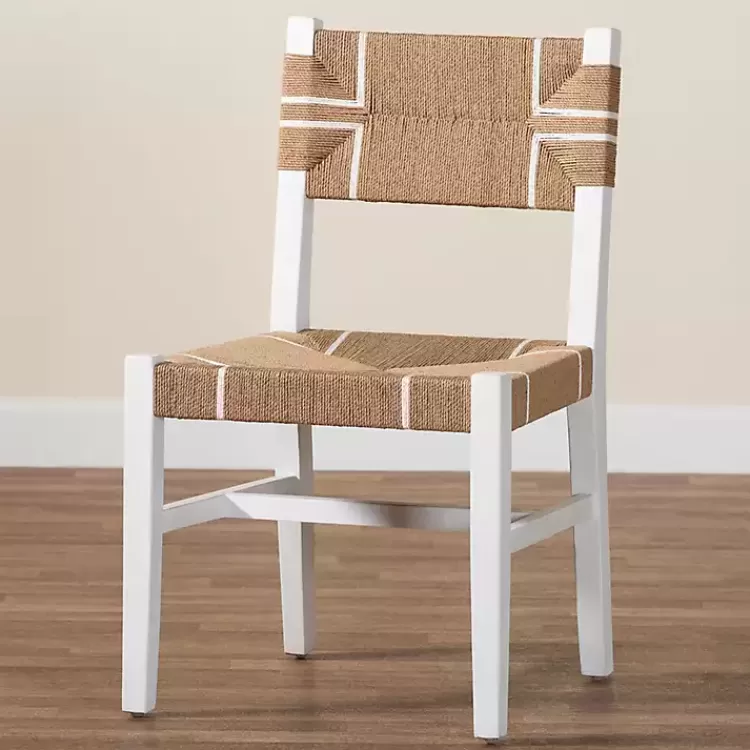 White Mahogany Woven Talli Dining Chair>Kirklands Home Best Sale