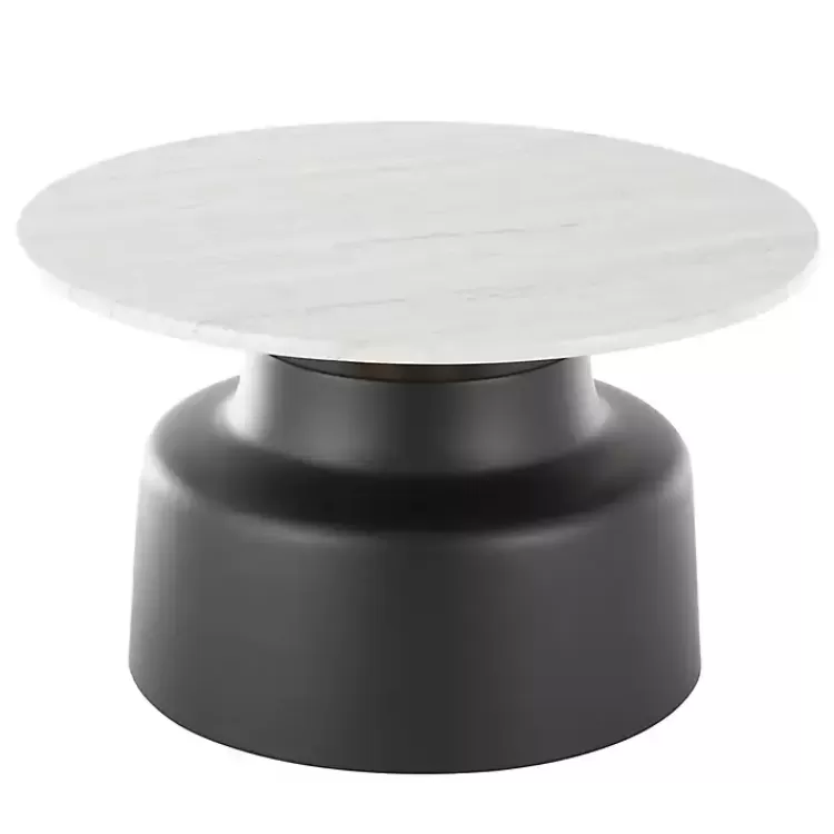 white_marble__black_metal_pedestal_coffee_table_2.webp Marble & Black Metal Pedestal Coffee Table>Kirklands Home Flash Sale