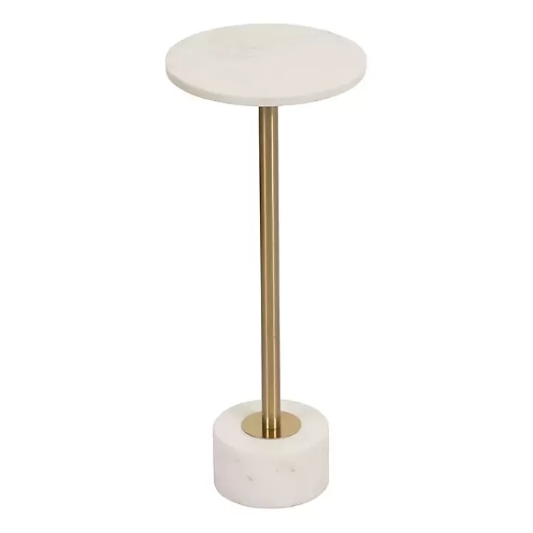 white_marble__gold_metal_round_cocktail_table_2.webp Marble & Gold Metal Round Cocktail Table>Kirklands Home Best