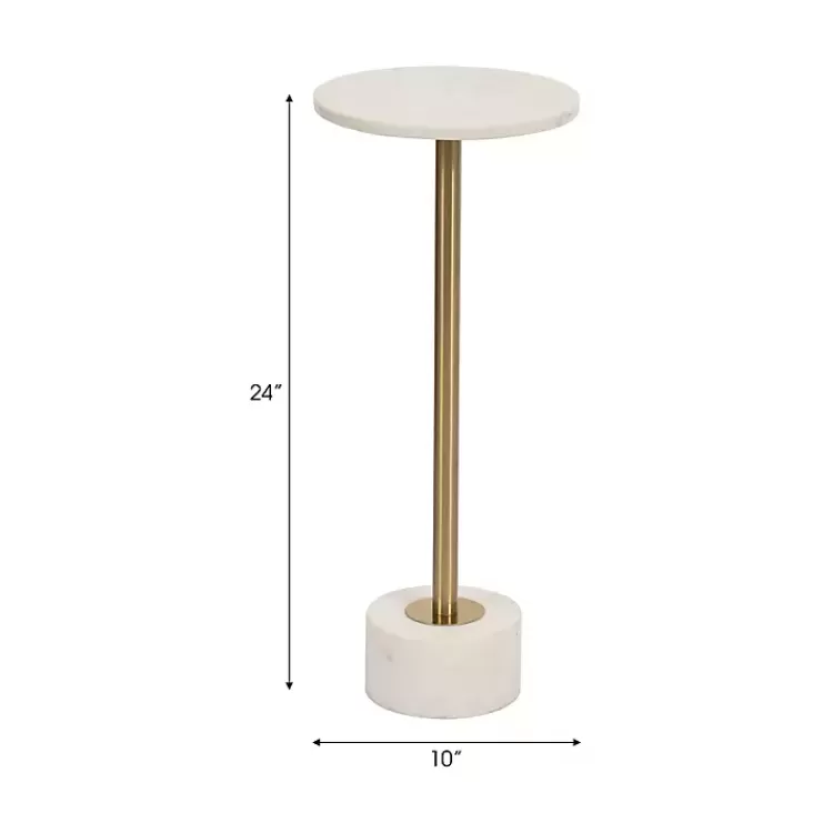 white_marble__gold_metal_round_cocktail_table_6.webp Marble & Gold Metal Round Cocktail Table>Kirklands Home Best