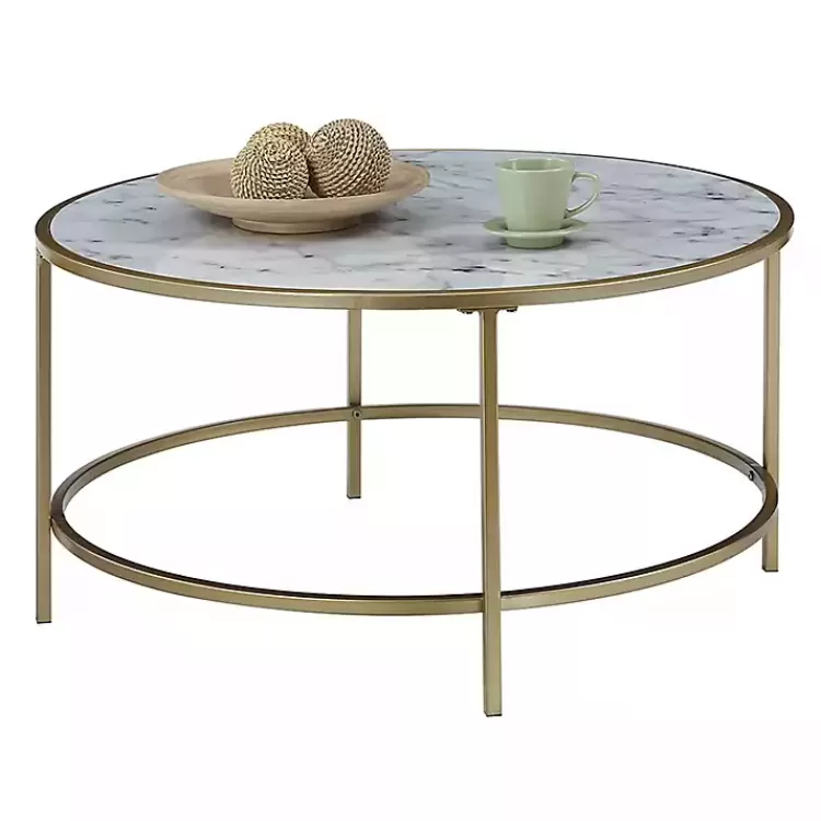 white_marble__gold_metal_round_coffee_table_2.webp White Marble & Metal Round Coffee Table>Kirklands Home Online