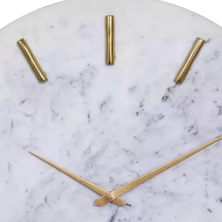 white_marble_and_gold_accent_wall_clock__in_3.webp White Marble and Gold Accent Wall Clock, 20 in.>Kirklands Home Online
