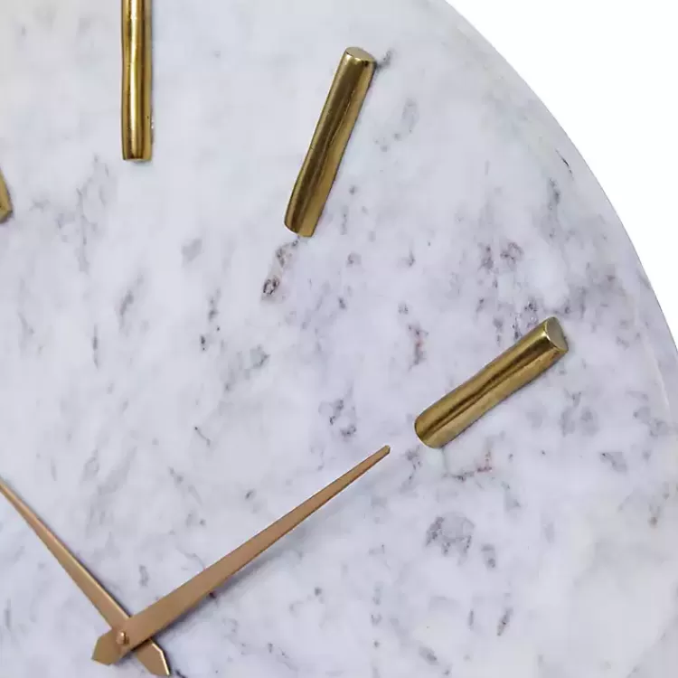 white_marble_and_gold_accent_wall_clock__in_4.webp White Marble and Gold Accent Wall Clock, 20 in.>Kirklands Home Online