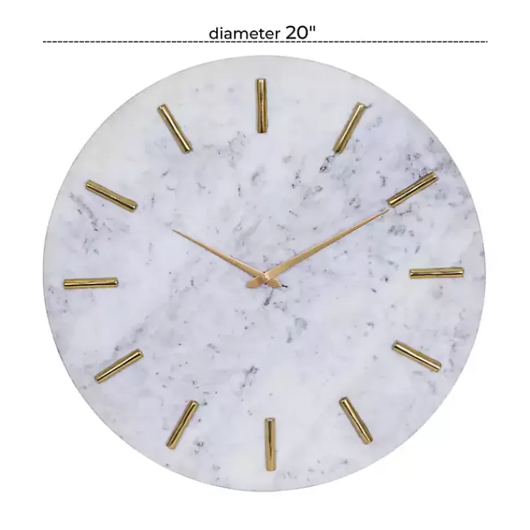 white_marble_and_gold_accent_wall_clock__in_5.webp White Marble and Gold Accent Wall Clock, 20 in.>Kirklands Home Online