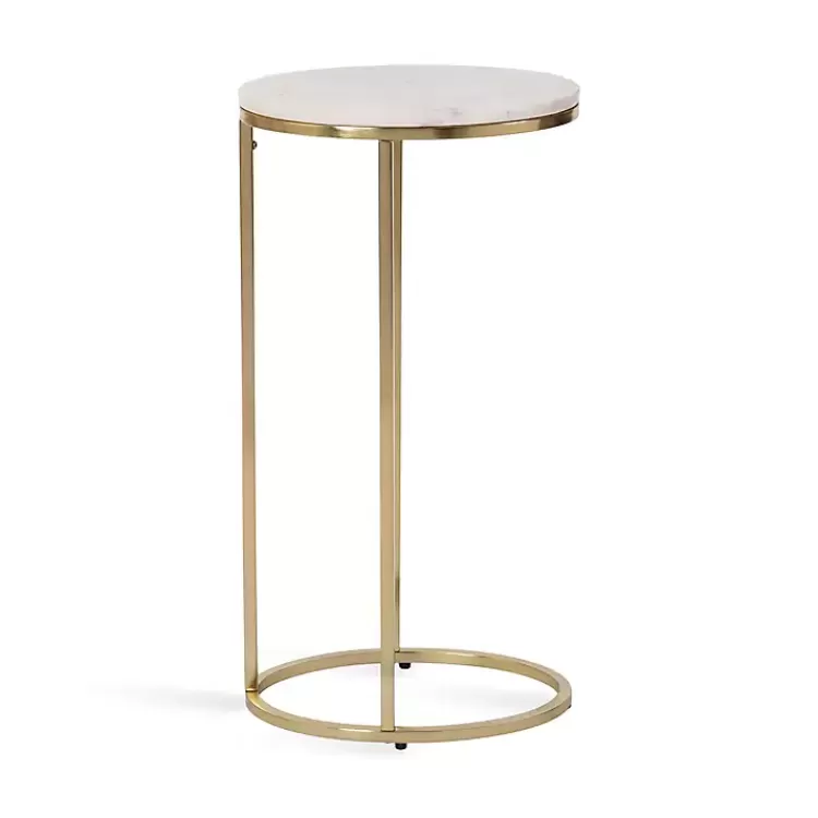 white_marble_and_gold_oval_cshape_accent_table_4.webp Marble and Gold Oval C-Shape Accent Table>Kirklands Home Flash Sale