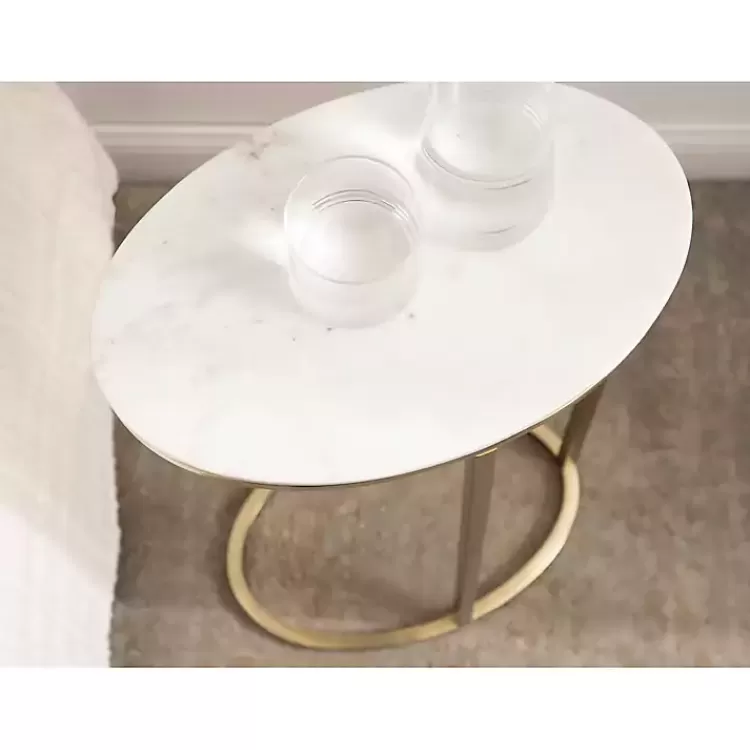 white_marble_and_gold_oval_cshape_accent_table_8.webp Marble and Gold Oval C-Shape Accent Table>Kirklands Home Flash Sale