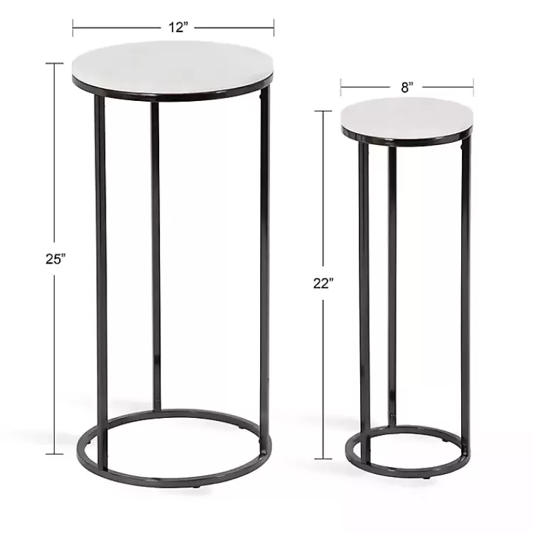 white_marble_black_nesting_accent_tables_set_of__10.webp White Marble Nesting Accent Tables, Set of 2>Kirklands Home Flash Sale