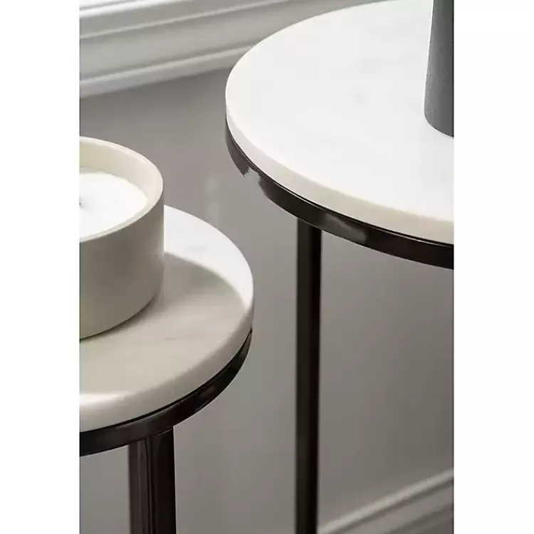 white_marble_black_nesting_accent_tables_set_of__9.webp White Marble Nesting Accent Tables, Set of 2>Kirklands Home Flash Sale