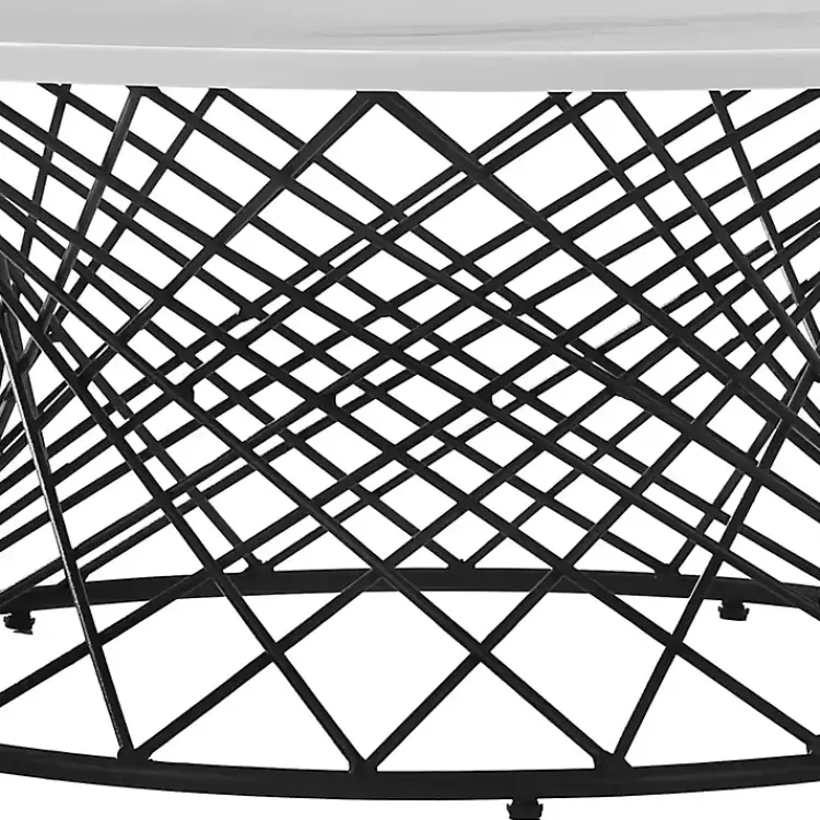 white_marble_round_black_loxley_coffee_table_3.webp Marble Round Black Loxley Coffee Table>Kirklands Home Fashion