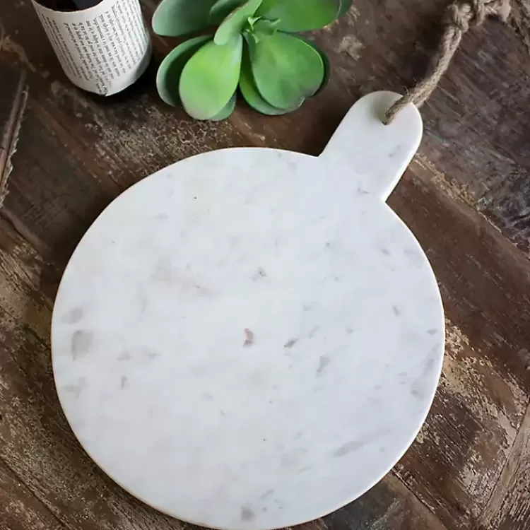Marble Round Cutting Board with Jute Hanger>Kirklands Home Cheap