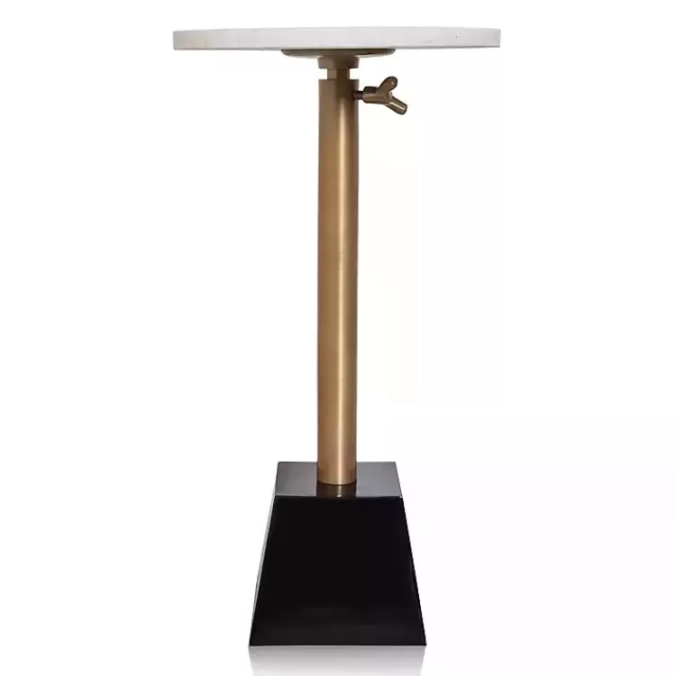 White Marble Top Tapered Base Accent Table, 12 in.>Kirklands Home Outlet