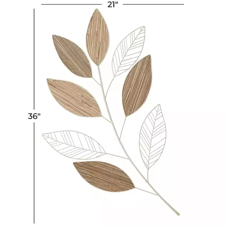 white_metal_and_reed_leaf_wall_plaque_3.webp White Metal and Reed Leaf Wall Plaque>Kirklands Home Best
