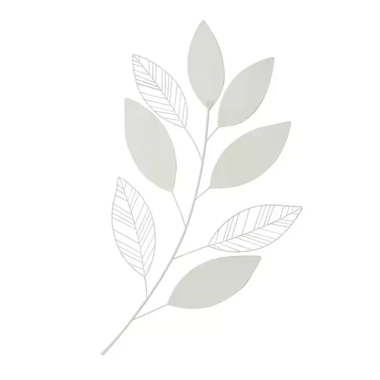 white_metal_and_reed_leaf_wall_plaque_4.webp White Metal and Reed Leaf Wall Plaque>Kirklands Home Best