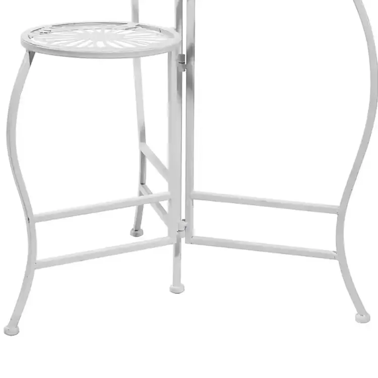 white_metal_floral_tier_plant_stand_3.webp Metal Floral 3-Tier Plant Stand>Kirklands Home Best Sale