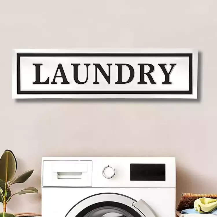 Metal Laundry Wall Sign>Kirklands Home Store