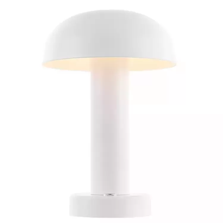 white_metal_led_cordless_touch_lamp__in_2.webp Metal LED Cordless Touch Lamp, 10 in.>Kirklands Home Outlet