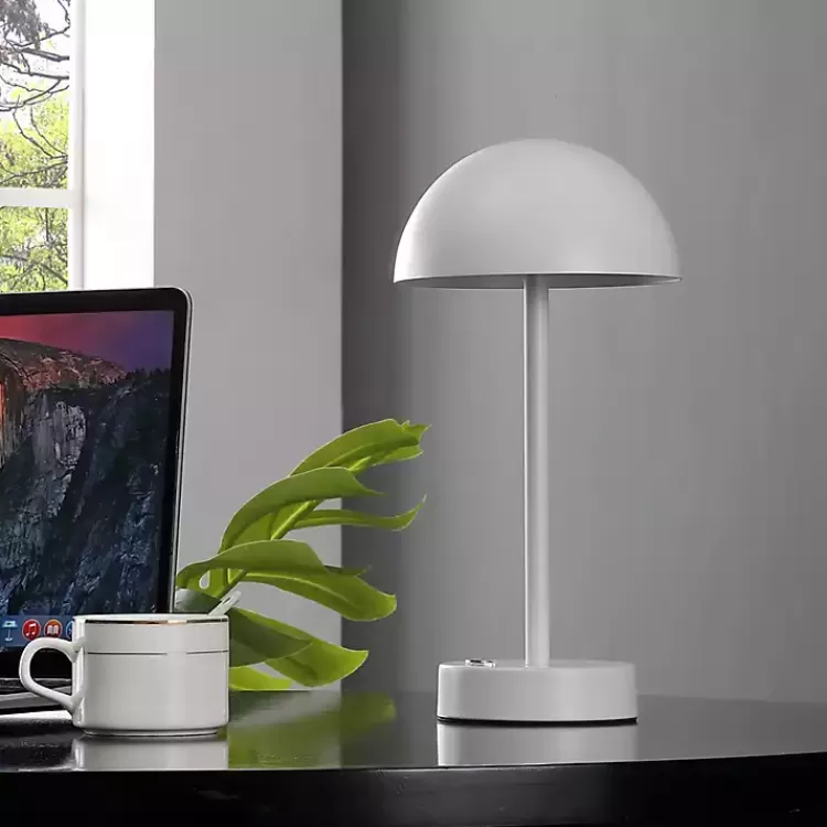 white_metal_rechargeable_table_lamp_4.webp Metal Rechargeable Table Lamp>Kirklands Home Cheap